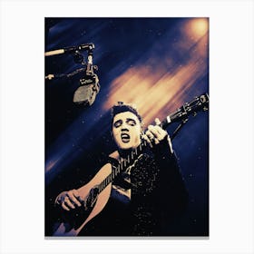 Superstars Elvis Presley Performing In The Studio Bettmann Canvas Print