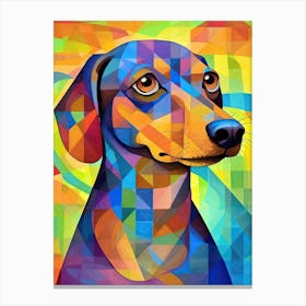 Dachshund dog print 2 1 Canvas Print