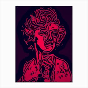 Marilyn Monroe in Red and Black Canvas Print