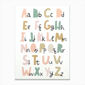 Girls Alphabet Print Canvas Print