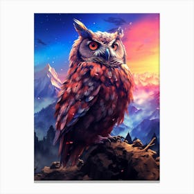 Owl In The Sky Canvas Print