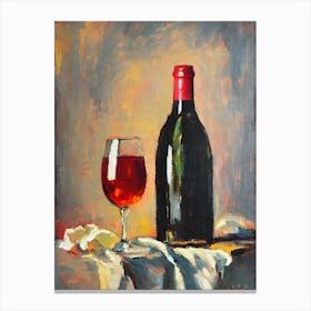 White Zinfandel Oil Painting Cocktail Poster Canvas Print