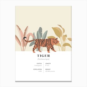 Tiger - Jungle Fact Canvas Print