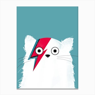 Cat Bowie   White Version Canvas Print
