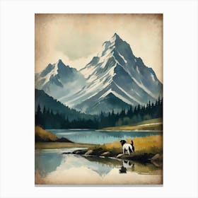 Dog looking for best view Canvas Print