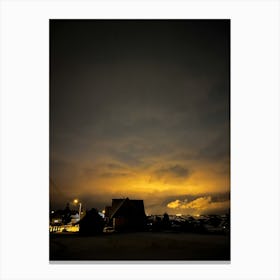 House At Night Canvas Print