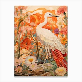 Stork 2 Detailed Bird Painting Canvas Print