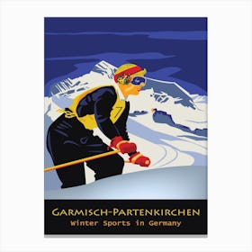 Garmisch Partenkirchen, Mountain, Germany Canvas Print