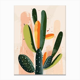 Parodia Cactus Minimalist Abstract Illustration 4 Canvas Print