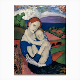 Pablo Picasso Mother And Child Canvas Print