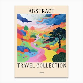 Abstract Travel Collection Poster Japan 6 Canvas Print