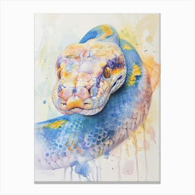 Snake Pastel Watercolour 3 Leinwandbild