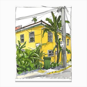 Yellow House Canvas Print