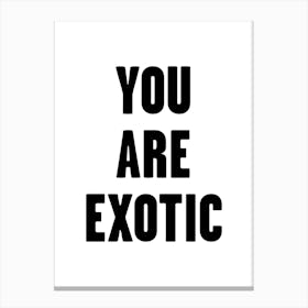 You Are Exotic Tiger Canvas Print