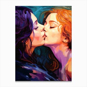 Kissing 4 Canvas Print
