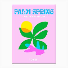 Take me to Palm Spring USA - Minimal Pastel Pink Summer - Travel series Canvas Print