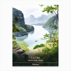 Cat Ba National Park Vietnam Watercolour 4 Canvas Print