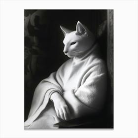 Cat In A Blanket Canvas Print