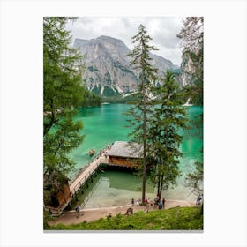 Lake In The Dolomites 1 Canvas Print