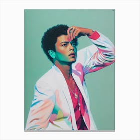 Bruno Mars 2 Colourful Illustration Canvas Print