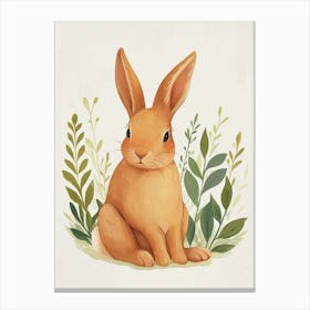 Cinnamon Rabbit Kids Illustration 2 Canvas Print