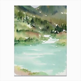 Pyrénées National Park France Water Colour Poster Canvas Print