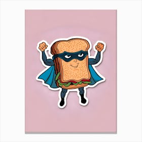 Superhero Sandwich 2 Canvas Print