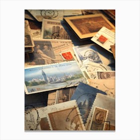 Postage Stamps 5 Canvas Print