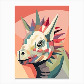 Colourful Dinosaur Avaceratops 1 Canvas Print