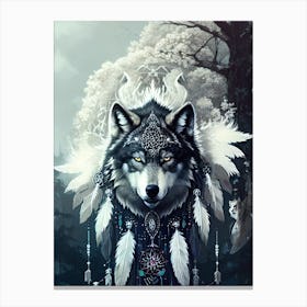 Native American Wolf Canvas Print