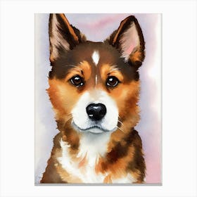 Portuguese Podengo Pequeno 2 Watercolour dog Canvas Print