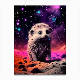 Hedgehog In Space Canvas Print