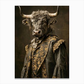 Bull With Horns Canvas Print