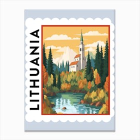Lithuania 1 Travel Stamp Poster Canvas Print