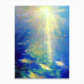 Kin Ki Bekko 1, Koi Fish Monet Style Classic Painting Canvas Print