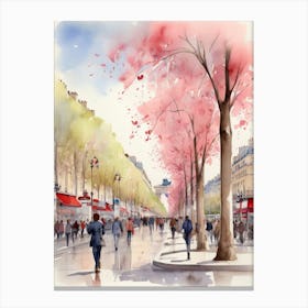 Champs-Elysées Avenue. Paris. The atmosphere and manifestations of spring. 22 Canvas Print