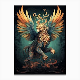 Mythology Griffin Digital Illustration 2 Canvas Print