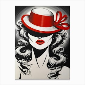 Lady In A Hat Canvas Print