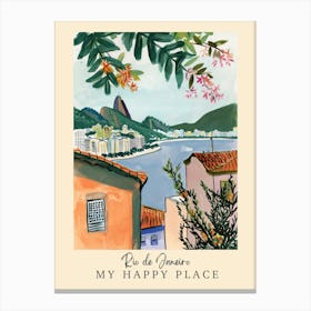 My Happy Place Rio De Janeiro 2 Travel Poster Leinwandbilder