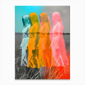 Muslim Woman In Field Canvas Print