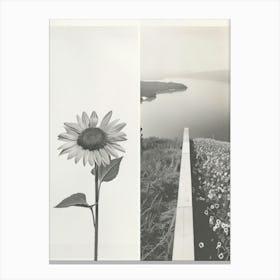 Sunflower Flower Photo Collage 2 Canvas Print