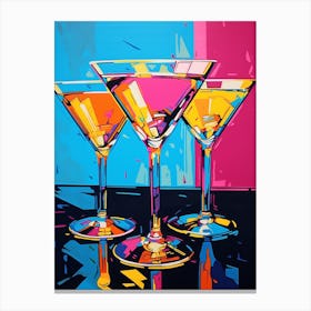Pop Art Vivid Martini 4 Canvas Print