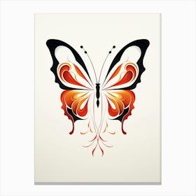 Butterfly Minimalist Abstract 3 Canvas Print