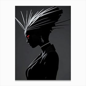 Portrait Of A Woman With Spikes Canvas Print