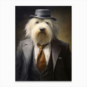 Gangster Dog Old English Sheepdog 2 Canvas Print