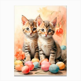 Easter Kittens Canvas Print