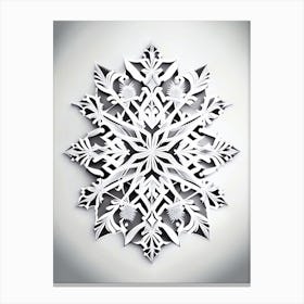 Symmetry, Snowflakes, Marker Art 3 Canvas Print