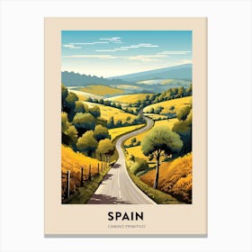 Camino Primitivo Spain Vintage Hiking Travel Poster Canvas Print