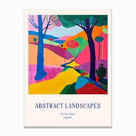 Colourful Abstract The New Forest England 2 Poster Blue Canvas Print