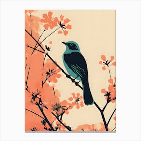 Bird On A Branch Canvas Print